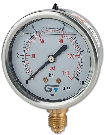 Pressure Gauge 63 mm with Glycerine Art. 3822