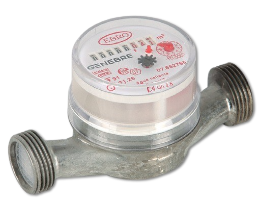 Ebro Single Flow Water Meter, Hot Water Art. 6021